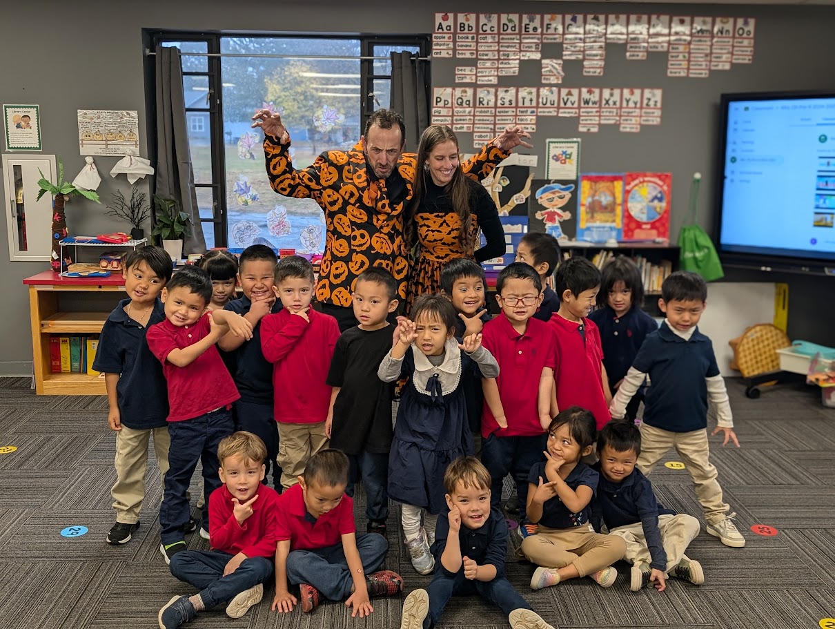 Charter school classroom with technology